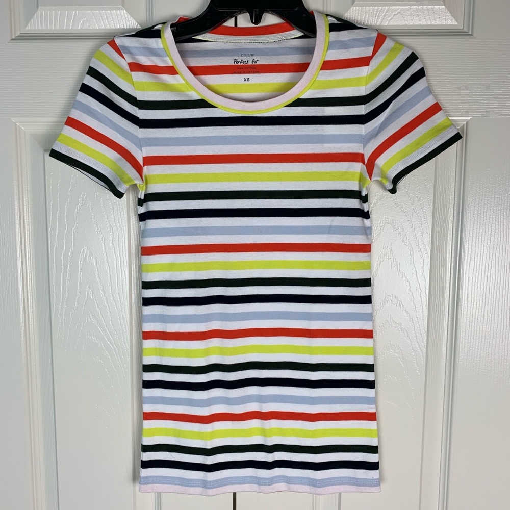 NWT J. CREW 100% Cotton Perfect Fit T Shirt Top XS